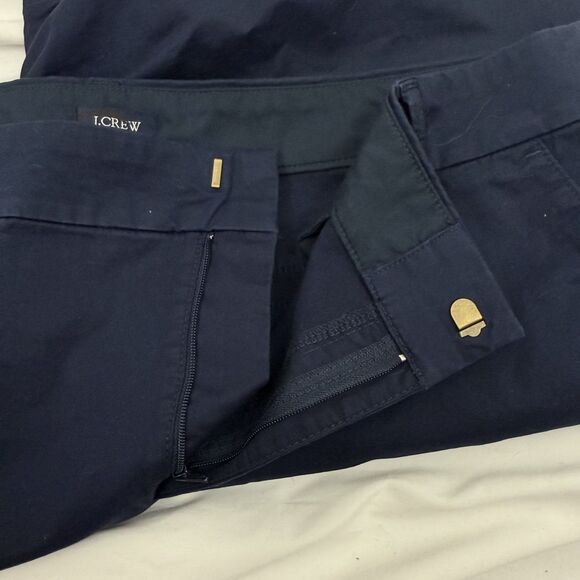 J.CREW 9” Frankie Bermuda Chino Short 14 Navy Blue High-Rise Cotton NWT B30 - Picture 4 of 6